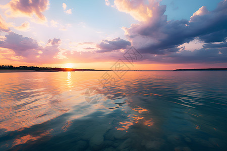 海上夕阳背景图片