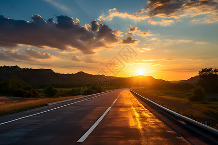日出之路背景图片