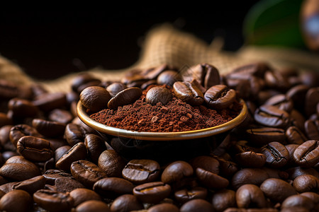 咖啡世界豆香四溢高清图片