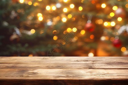 圣诞节背景圣诞树木板高清图片