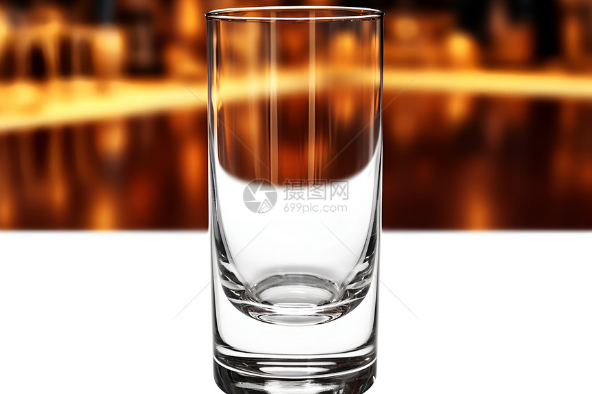 桌上的玻璃杯图片