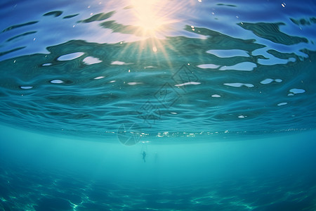 阳光与海底背景图片