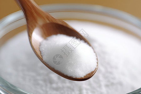 盐制厨房的白砂糖背景