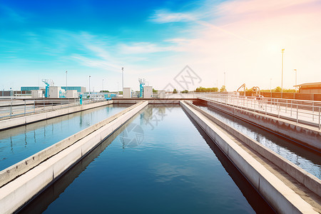 污水处理厂水质净化高清图片