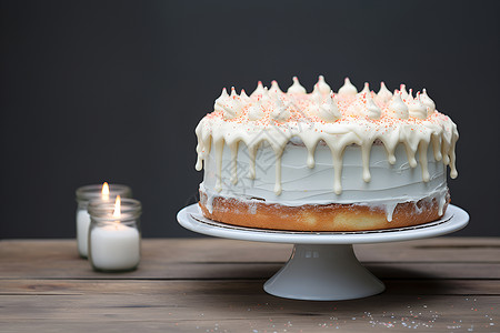 白色生日蛋糕背景图片