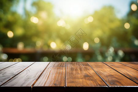 桌子模糊光滑的木制台面背景