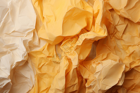 折叠的黄色纸团背景图片