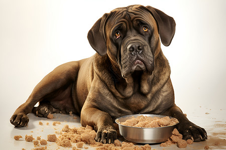 吃饭的狗背景图片