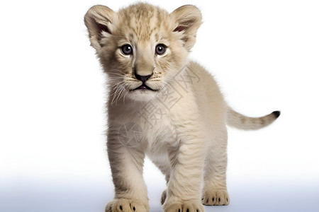 漫步的狮子宝宝背景图片