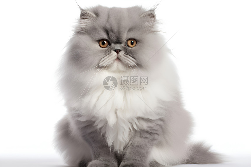 银灰色的波斯猫图片