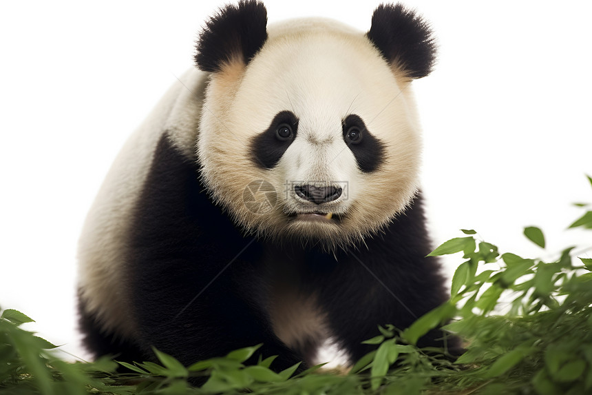 可爱毛茸的熊猫图片