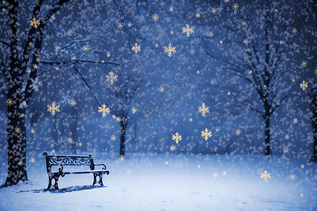 雪花星星素材冬季户外的白雪设计图片