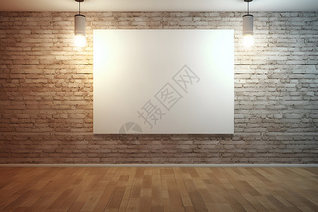 室内的展览白墙设计背景图片