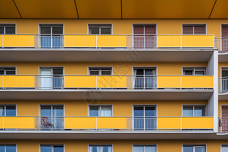 黄色的建筑大楼背景图片