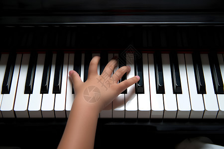 儿童小手小手弹奏钢琴背景
