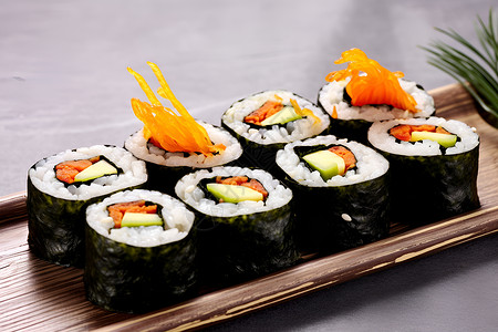 美味的日式寿司背景图片