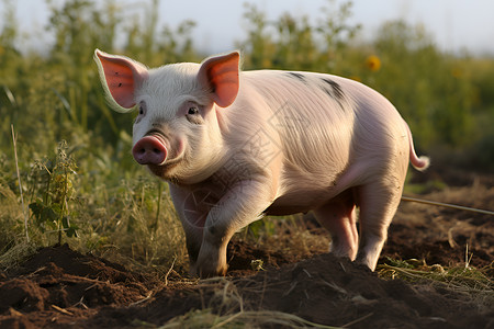 奔跑的猪可爱的幼猪背景