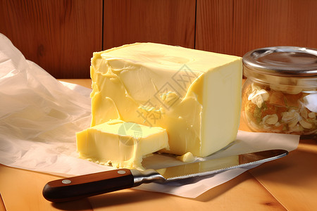 黄油与坚果背景图片