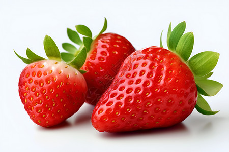 清新多汁的草莓背景图片