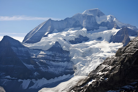 冰山融化下的高峰背景图片