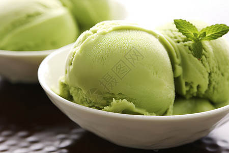 抹茶味冰淇淋背景图片
