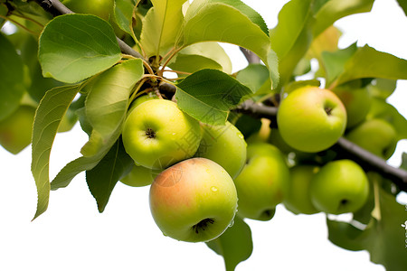 苹果树枝素材缤纷苹果树背景
