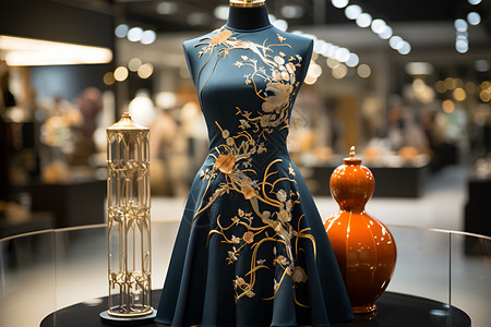 华丽旗袍服装图案设计高清图片