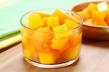 碗中健康营养的芒果背景图片