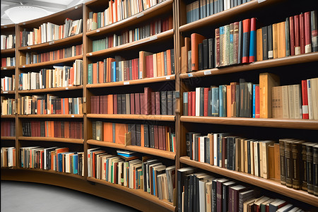 堆积的书籍书架上堆积书本背景