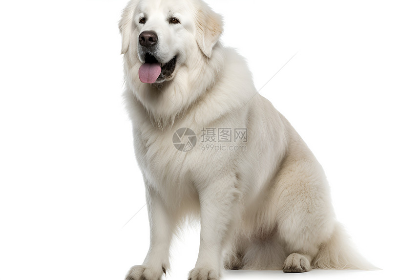 毛茸茸的白狗图片