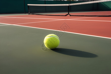 发散球体户外球场上的网球背景
