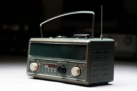 桌面上复古的收音机背景图片