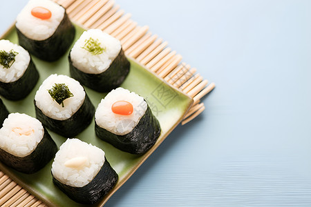 美味的海苔寿司背景图片