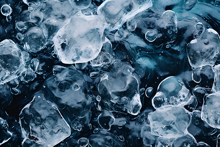 三伏季节严寒中冻结的冰块设计图片