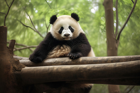 成都IFS熊猫树上的熊猫背景
