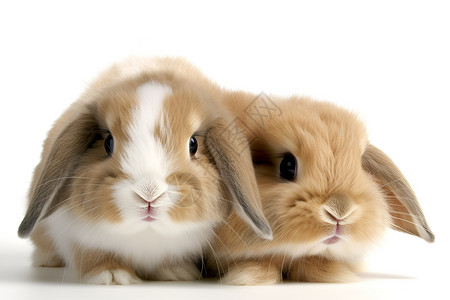 两只兔子背景图片
