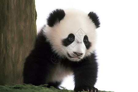 可爱的小熊猫背景图片
