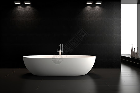 白色豪华浴缸背景图片