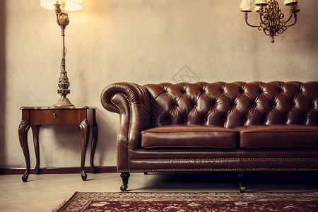 复古的沙发背景图片