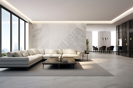 奢华素材现代豪华沙发的客厅装修背景