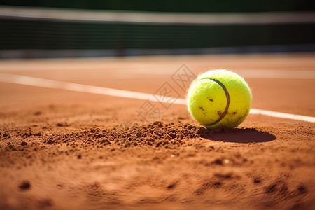 球场上的网球高清图片