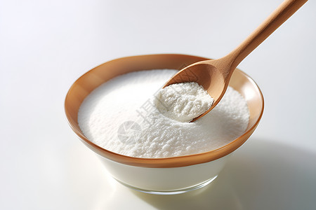 白色碗中的奶粉高清图片