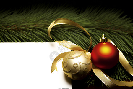 圣诞树上的小球背景图片