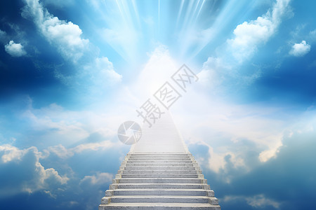 天堂之道路楼梯天堂高清图片