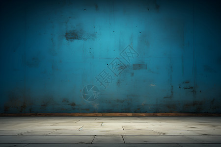 蓝瓷砖墙蓝墙瓷砖地板背景