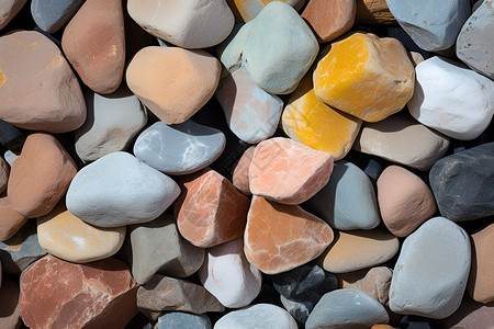 彩色的岩石碎石地面高清图片