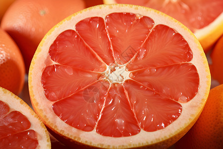 清香多汁的西柚背景图片