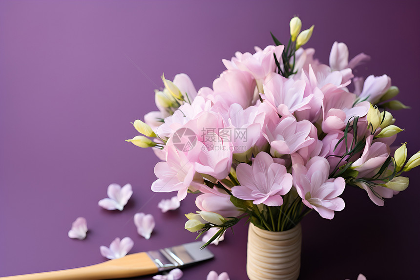 紫花的盛开图片