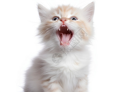 开口张嘴的猫高清图片