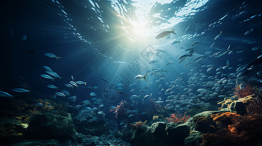 深海奇迹自然深海素材高清图片